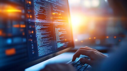 Concept of someone working on a computer