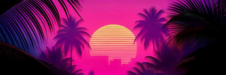 Wall Mural - palm tree silhouette