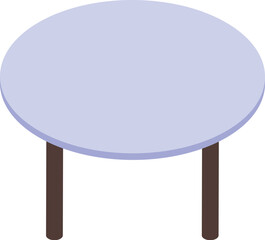 Wall Mural - Simple and minimalist design of a round table with a blank top, perfect for showcasing products or concepts