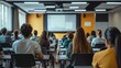 © BOJOShop - Students in a Classroom Setting  Back View  Lecture Hall  Conference  Meeting  Workshop  Education  Training  Learning  College  University  School  S