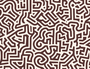 Wall Mural - maze seamless pattern