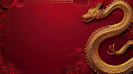 Wall Mural - Concept of Happy Chinese New Year. Chinese new year still life of snake celebration. Chinese characters on the object means to fortune, good luck, wealth, and money flow.