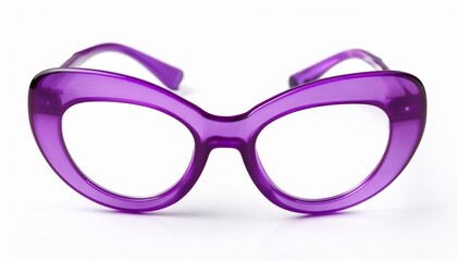 purple glasses isolated on a white background