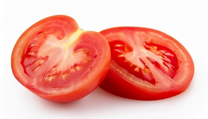 Wall Mural - the sliced tomato isolated on white background