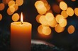 © MUdaylah - Candle light and bokeh background celebrate Indian Holiday Diwali with generative ai