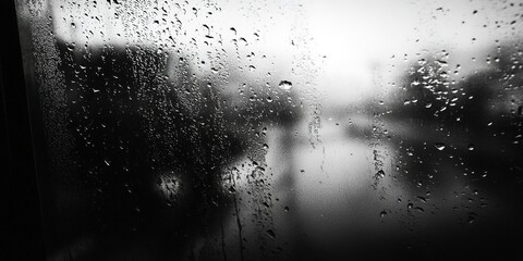 Sticker - rain drops on the window 