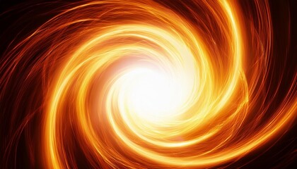 Wall Mural - a swirling vortex of bright orange and yellow plasma