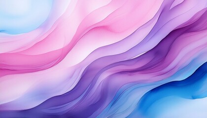 Wall Mural - pink purple and blue watercolour wavy background