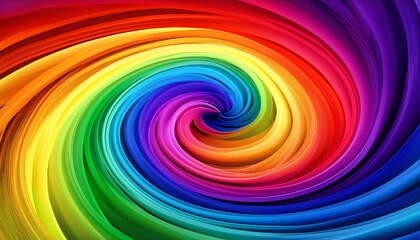 Wall Mural - abstract rainbow swirl background with vibrant and dynamic colors