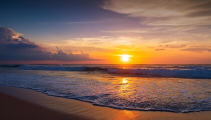 Wall Mural - sunset over the sea of bali