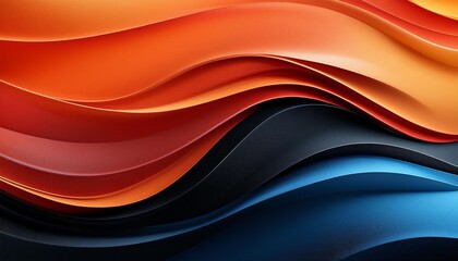 black blue orange red abstract grainy poster background vibrant color wave dark noise texture cover header design