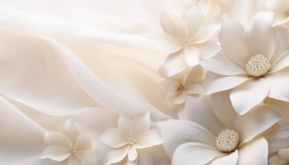 Wall Mural - background featuring neutral flowers soft gradients and flowing textures