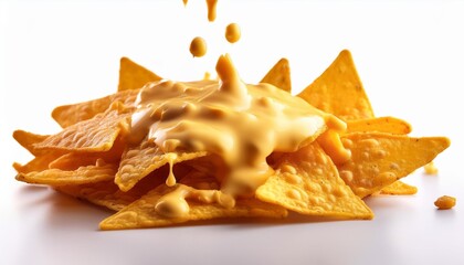 corn tortilla chips with cheese sauce