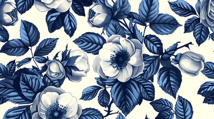 Vintage floral seamless pattern