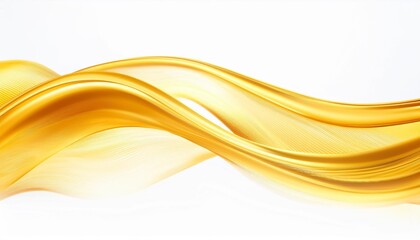 Canvas Print - soft horizontal golden yellow waves in white background