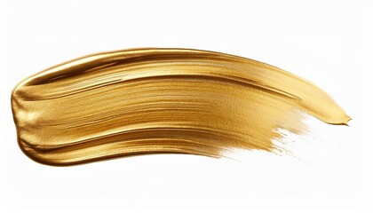 Wall Mural - gold brush stroke paint isolated