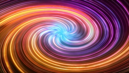 Canvas Print - vivid spiral glowing waves and abstract background generative ai