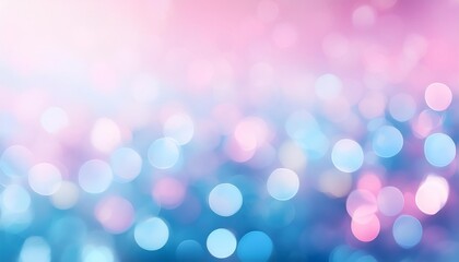 Wall Mural - moving bokeh background in pastel colors the blue and pink round bokeh sparkles and shimmers abstract background in unicorn colors soft gradient transitions from blue to pink