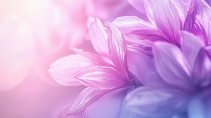 Poster - Soft Pastel Purple Flower Petals Macro Background