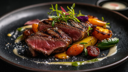 Wall Mural - roasted lamb chops with vegetables