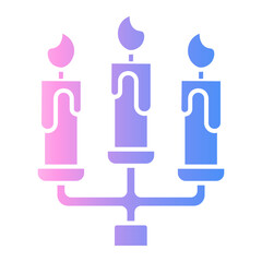 Sticker - candle Gradient icon