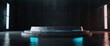 © ezra - futuristic portal science fiction podium pedestal platform modern empty cyberpunk podium mockup space background, stage, advertisement, horizontal, merchandise, shadow, show, marble