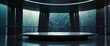 © ezra - futuristic portal science fiction podium pedestal platform modern empty cyberpunk podium mockup space background, stage, advertisement, horizontal, merchandise, shadow, show, marble