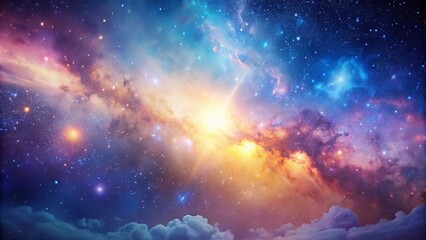 Wall Mural - Pastel galaxy background with nebra in the sky, cosmic vibes and milky way shining brightly , galaxy, pastel, nebra, sky