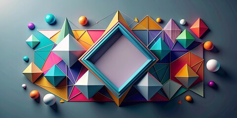 Wall Mural - Abstract geometric shapes in modern design , design, geometric, abstract, shapes, composition, contemporary, creative