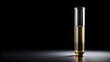 © Ole Studio - Test tube with liquid on black background, science, laboratory, experiment, research, chemistry