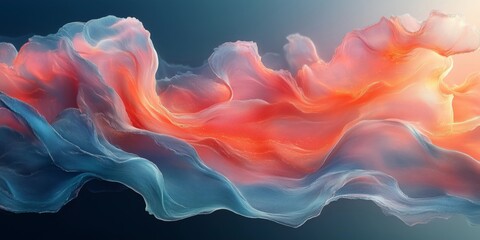 Poster - Neon Dreams: High-Resolution Fractal Patterns on Textured Fabric, generative ai