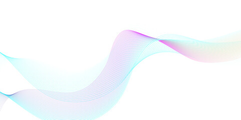 Abstract blue and pink blend curve flow vector stripe digital technology isolated geometric futuristic wave dynamic thin line. minimal flowing diagonal creative wavy line design texture background.