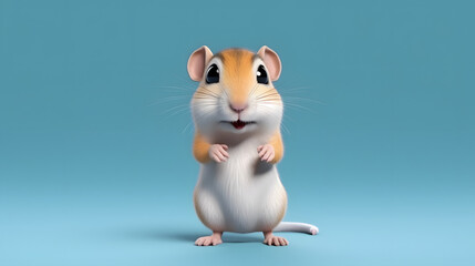 Poster - Ferret 3d cartoon style