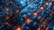 © fledermausstudio - Circuit Board with Glowing Lights