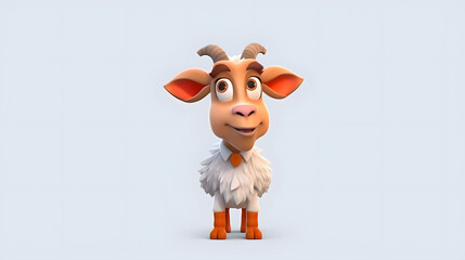 Wall Mural - Goat 3d cartoon style