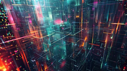 Canvas Print - Neon Cityscape