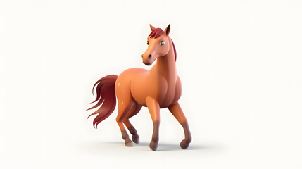 Wall Mural - Horse 3d cartoon style