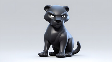 Sticker - panther 3d cartoon style