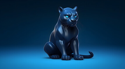 Sticker - panther 3d cartoon style