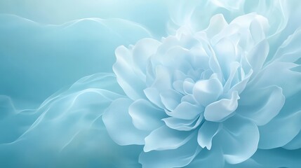 Poster - Delicate blue flower with soft petals