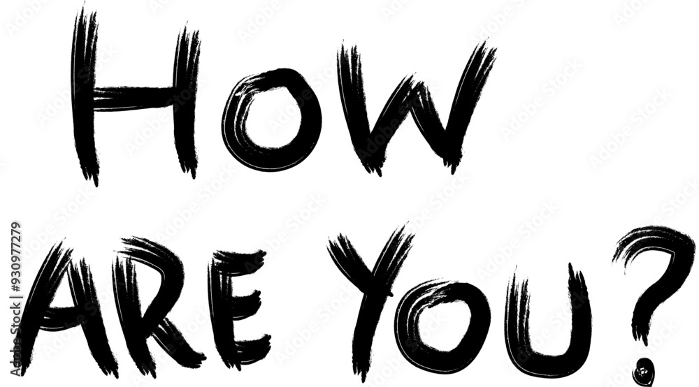 How are you text handpainted on transparent background. Hand drawn how ...