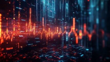 A dynamic and futuristic stock market background