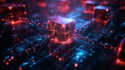 Cutting-Edge Blockchain Innovation. Futuristic Technology concept
