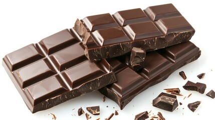 Wall Mural - High-resolution image of a dark chocolate bar, known for its intense flavor profile.