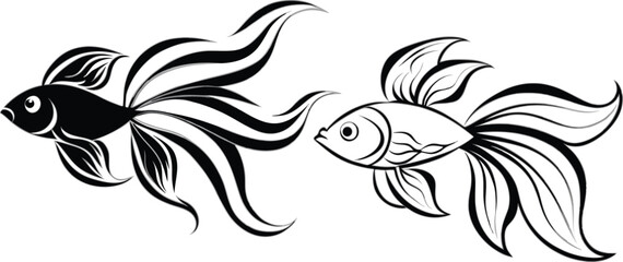 Wall Mural - Angel fish vector illustration 