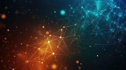 High tech technology geometric and connection system background