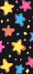 Wall Mural - dive into a whimsical world with this vibrant starry sky, perfect for inspiring childrens creativity