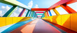 © TianStock - colourful bridge modern minimalist