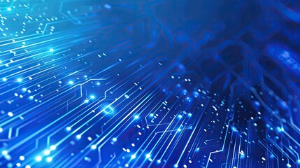 Abstract Circuitry Design: A Glowing Network