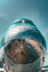 Sticker - Cargo Plane Nose Cone Close-up with Logo and Number